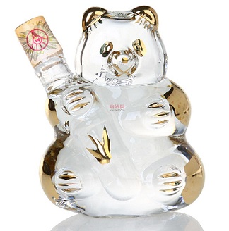 水（shuǐ）晶熊貓（māo）造型白酒瓶圖片